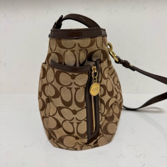 Coach Gallery Signature  zip Tote shoulder Bag purse large - Picture 13 of 13
